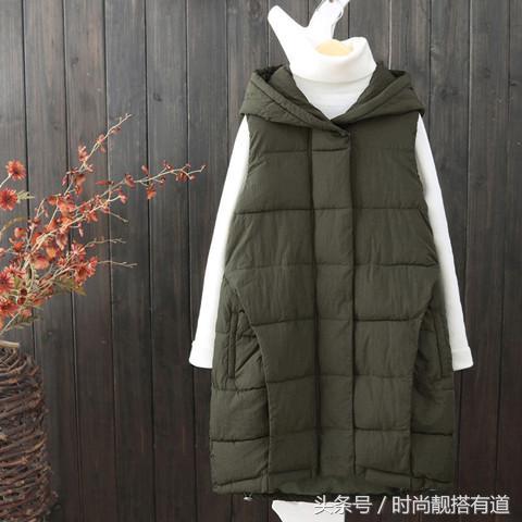 冬天外穿中长款马甲,时髦洋气保暖马甲女