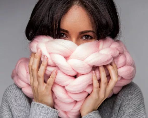 羊绒羊毛针织毯,手织羊绒毯