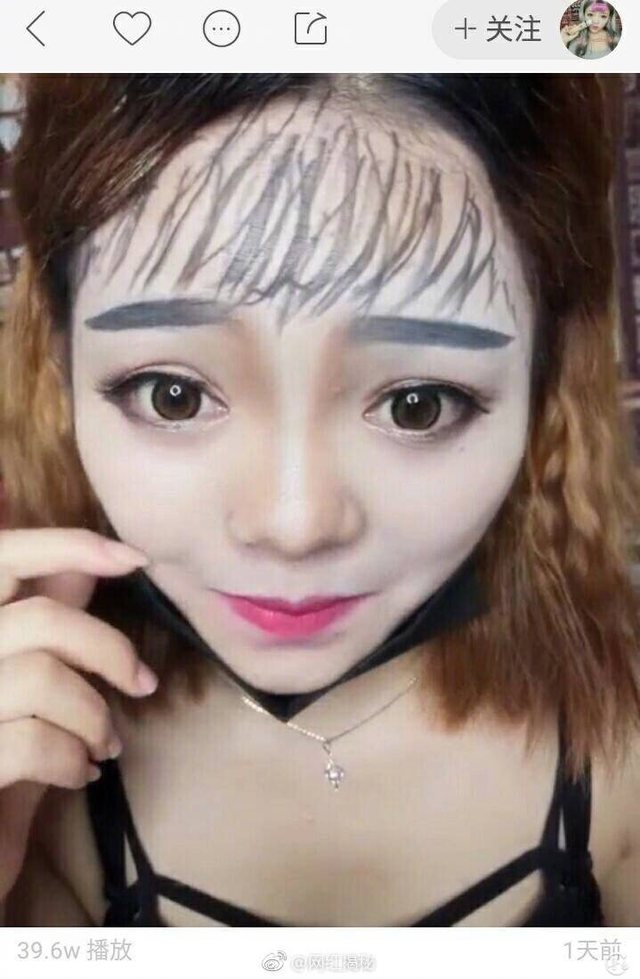 辣眼睛的快手流行妆容，简直有毒，难道是熟悉的非主流又回来了？