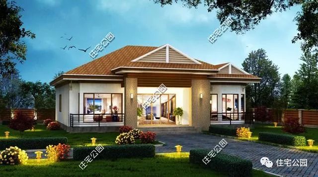 农村一层四间平房小别墅6房,农村豪华房子六层小别墅