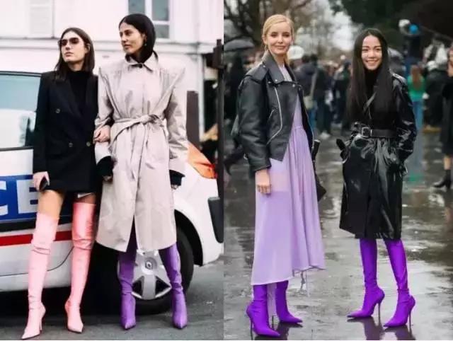 靴子长筒靴过膝搭配,过膝超长靴子穿搭