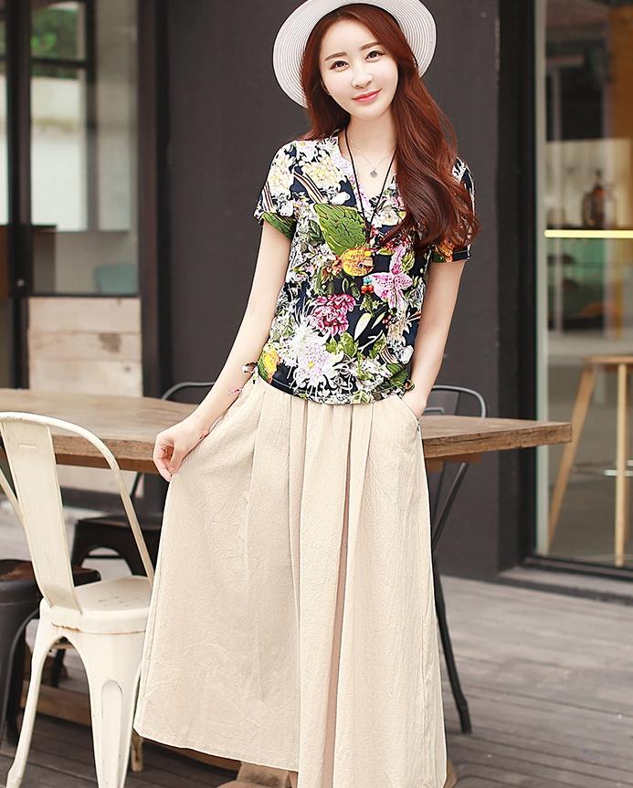 棉麻裙子套装，以质朴之色，点缀美丽梦想！