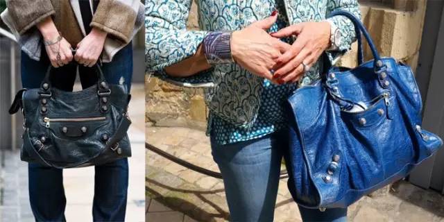 中古balenciaga机车包,黑银classic机车包