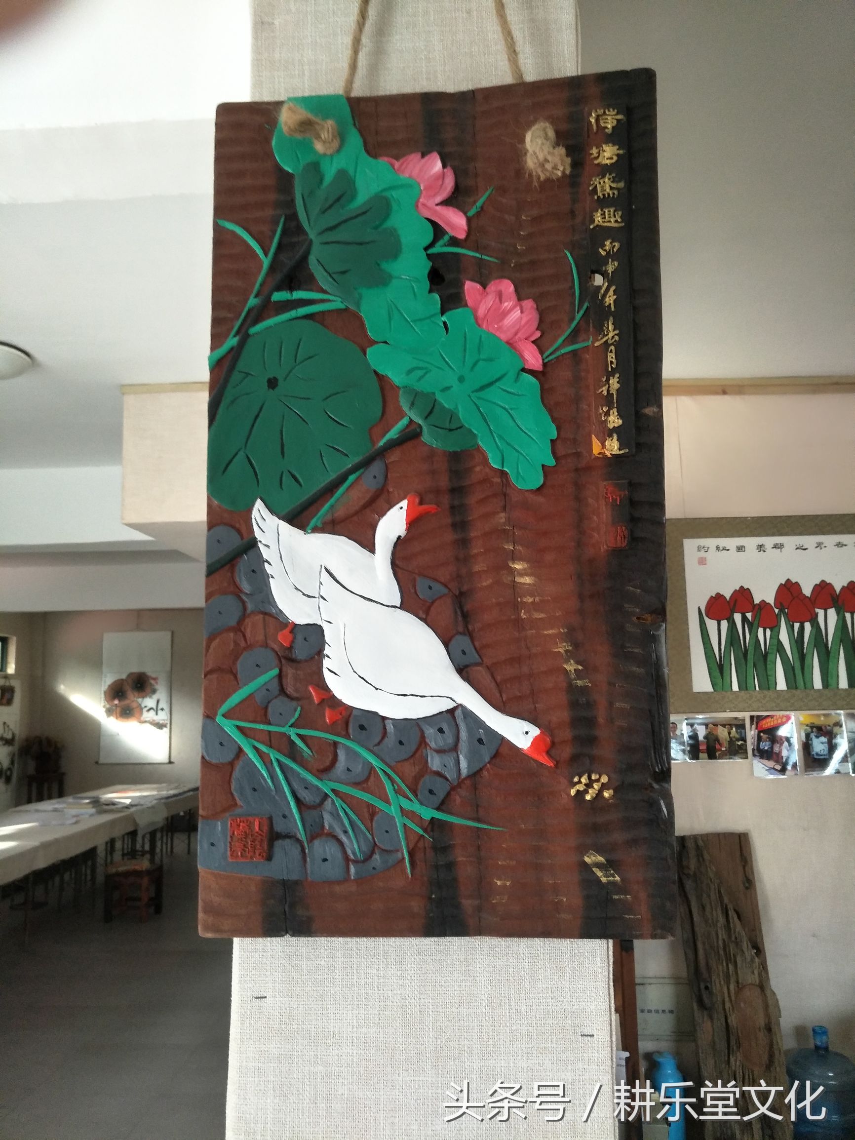 百年老船木雕刻,老船木山水雕刻