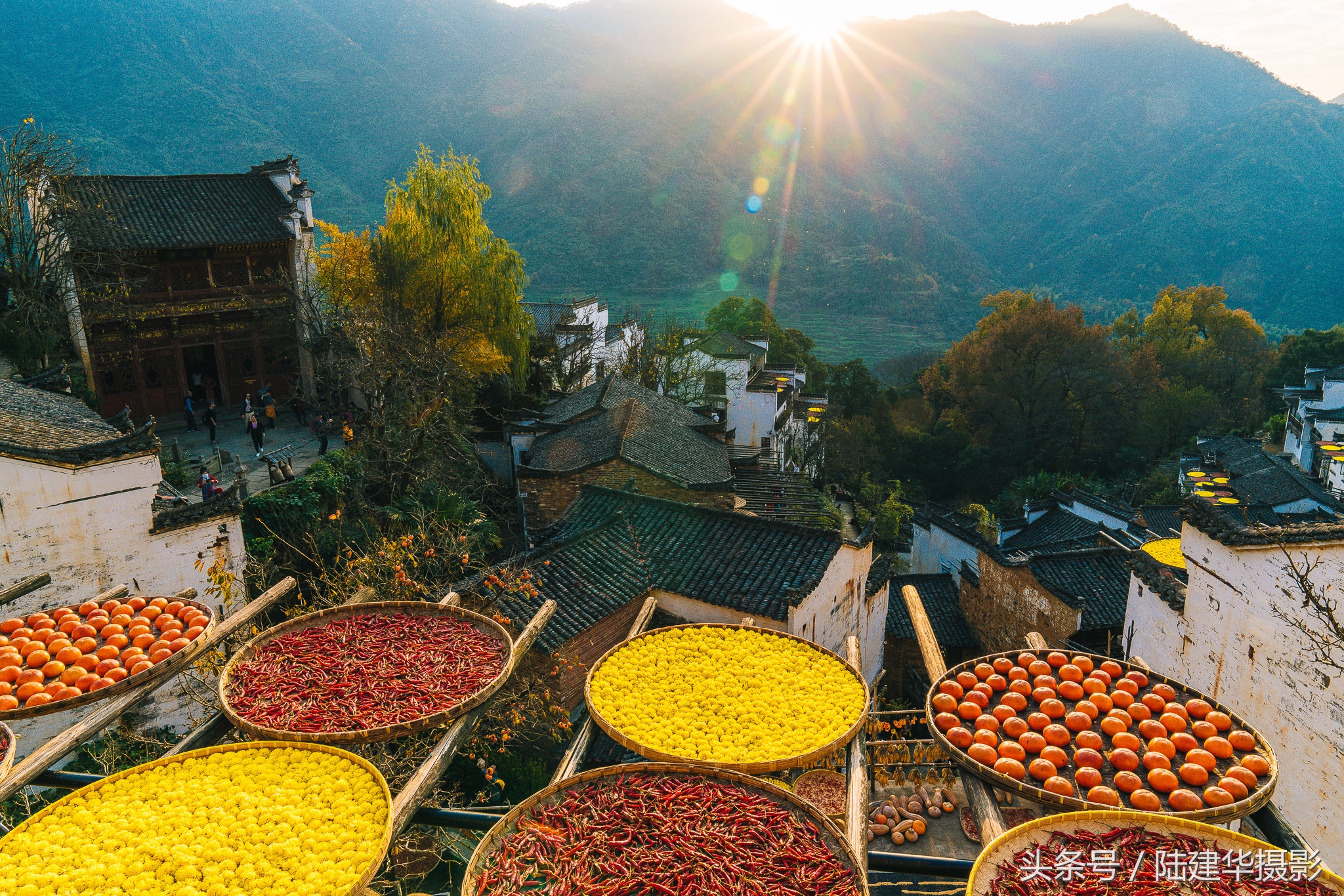婺源篁岭最美村落,婺源有着中国最美山村称号