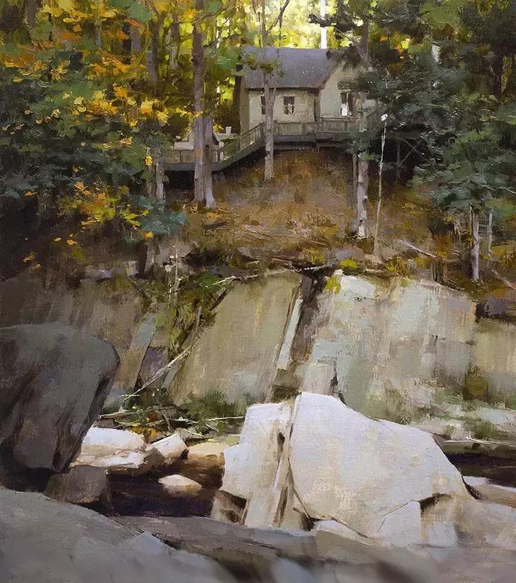 美国油画100幅欣赏,美国西部风景油画大全