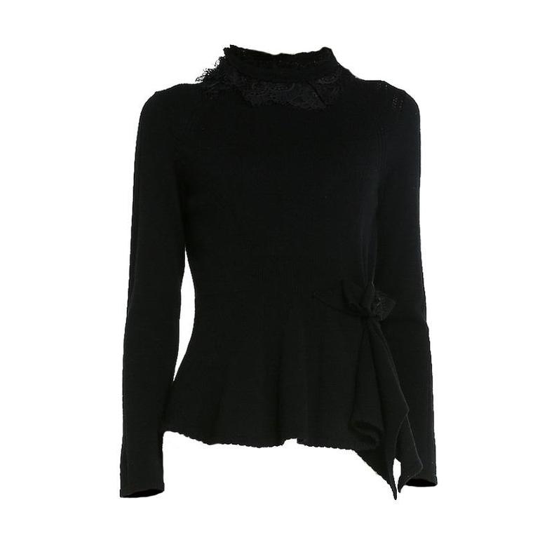 高领针织小黑裙两件怎么搭配,超长修身高领毛衣裙如何搭配