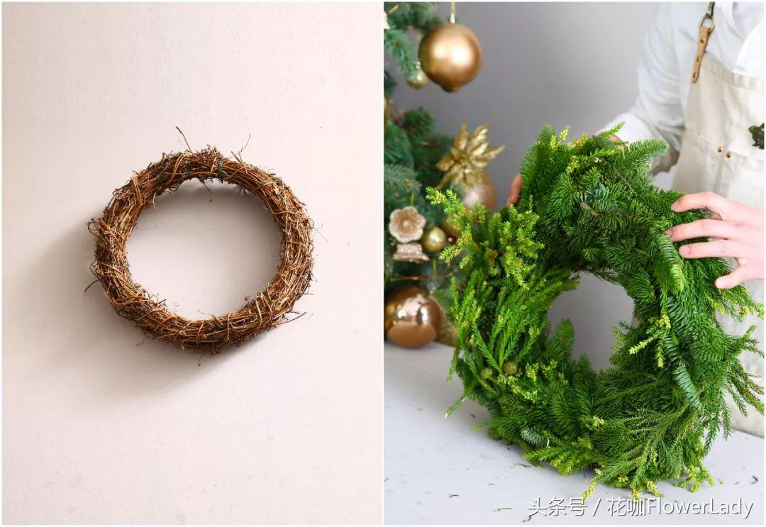 圣诞节花环搭配,圣诞花环教程