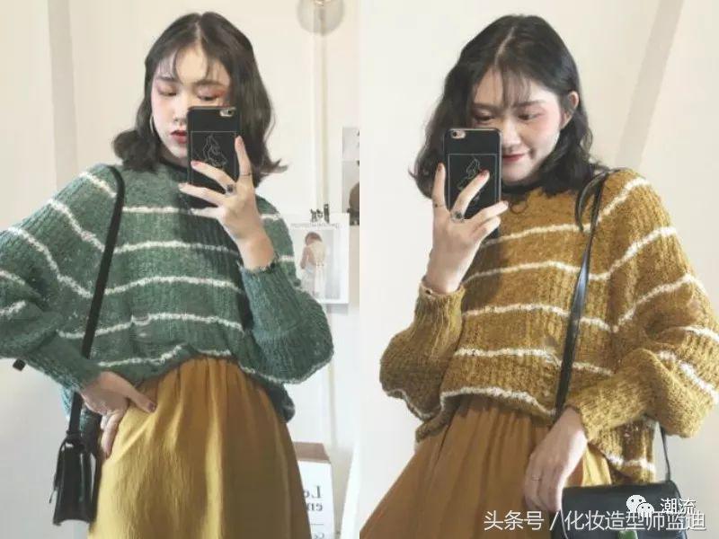 发型韩式中长马尾,头发细软的中短发型烫发教程