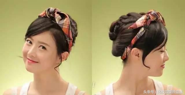 有刘海丝巾扎发,怎么用丝巾把刘海扎上去