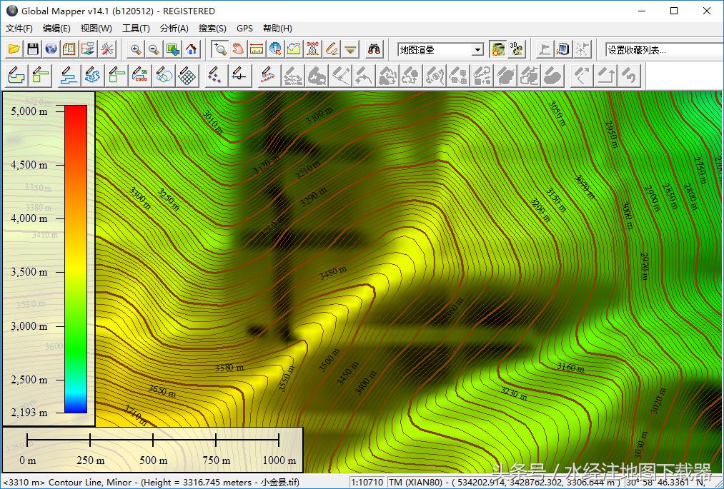 谷歌地形高程分析图,谷歌高程地形图