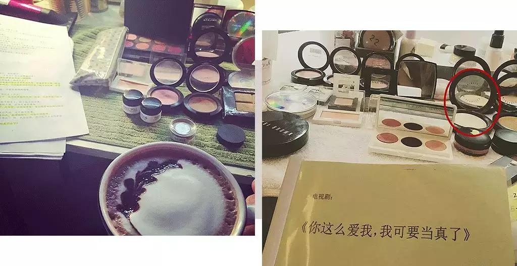 李小璐化妆台护肤品,李小璐化妆照片大全