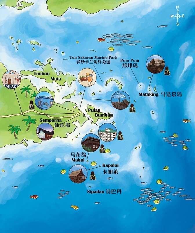 【一只熊的冒险】薄荷色夏日梦，马来西亚沙巴亚庇仙本那历险记——敦沙卡兰海洋公园（完）