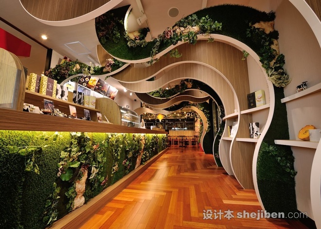 店铺极简风格设计,工装风门店设计效果图