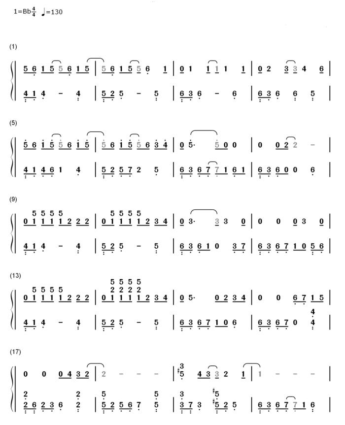 一些经典钢琴曲的简谱和五线谱给大家学习参考