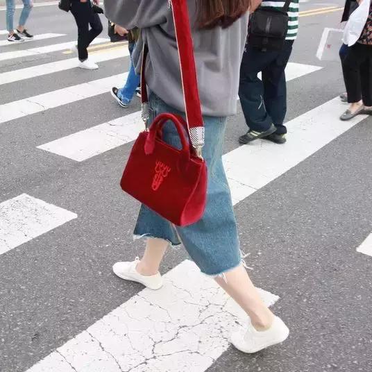 韩国小众蓝色包,韩国小众包