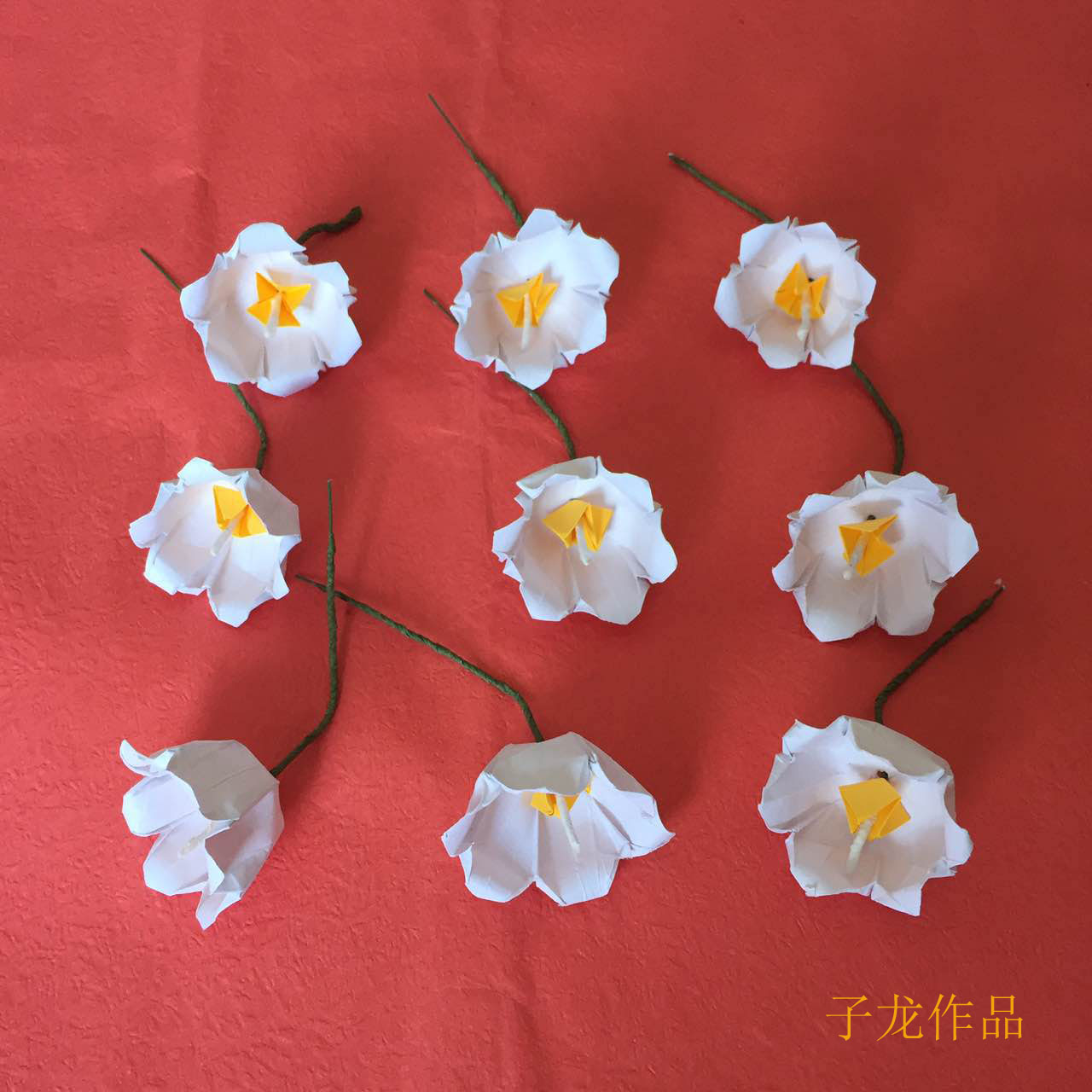 铃兰花灯折纸教程,铃兰折纸花束