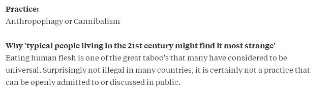 外国人讲述在二十一世纪发现最为奇怪的习俗、传统或信仰的是··