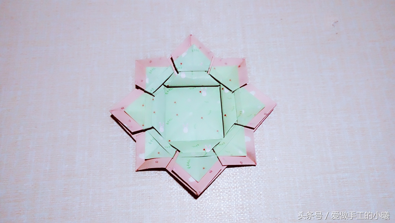 简单又漂亮的折纸大花篮,简单又漂亮的折纸花篮