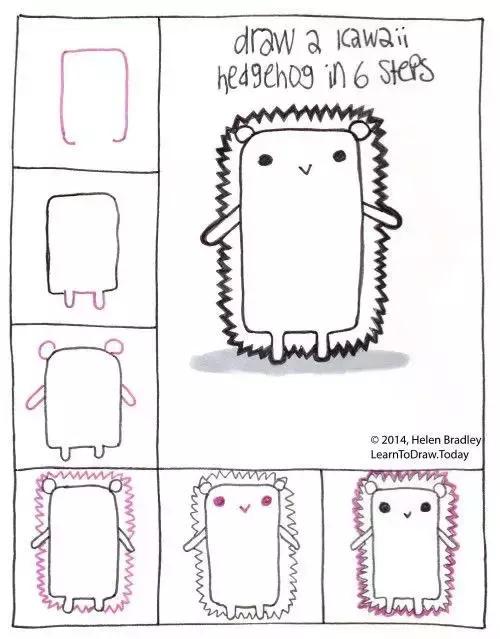 儿童简笔画：骆驼兔子火烈鸟等，10个详细的卡通动物绘画教程