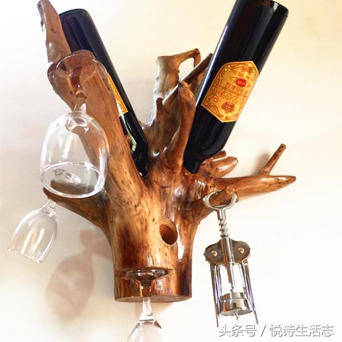 创意吧台悬挂式红酒架,客厅壁挂式创意红酒架