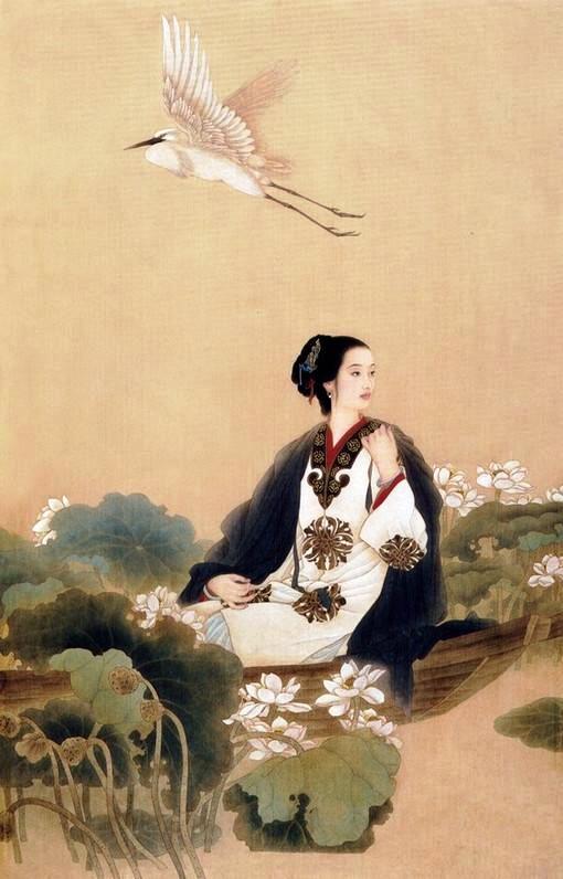 国画名家杨淑涛工笔仕女画欣赏,赵国经工笔仕女画作品欣赏