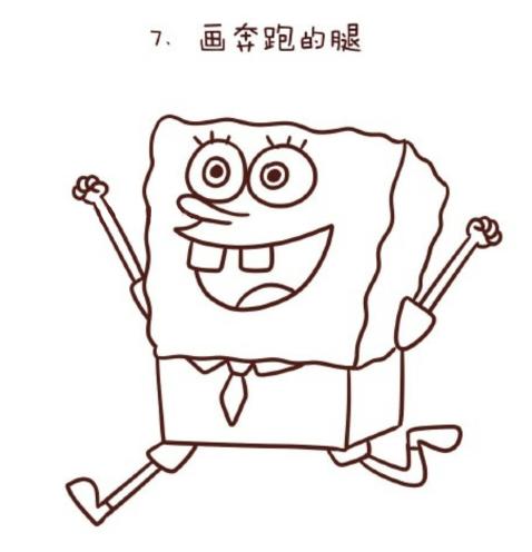 章鱼哥海绵宝宝派大星三人简笔画,简笔画海绵宝宝和派大星可爱版