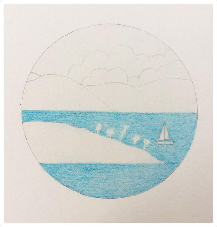 治愈系风景彩铅画简单入门,彩铅简单风景画详细教程