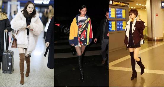 杨幂的同款细高跟过膝长靴图片,迪丽热巴杨幂过膝长靴