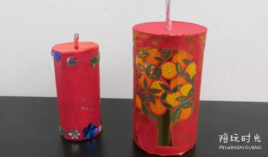 纸灯笼安装龙,纸筒鞭炮灯笼怎么折