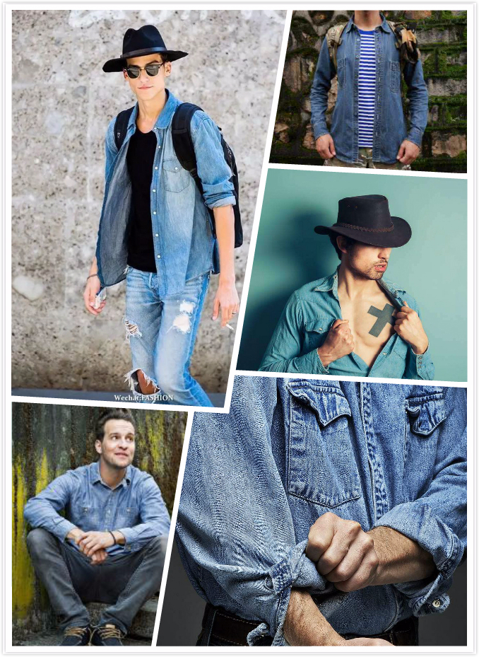 型男打造牛仔穿搭指南,牛仔工装衬衫型男