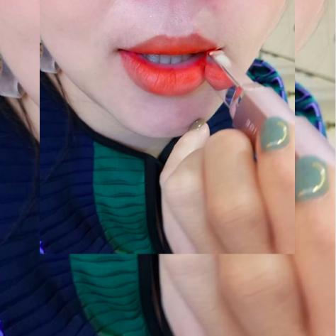 兰芝咬唇妆口红试色,兰芝双色唇膏