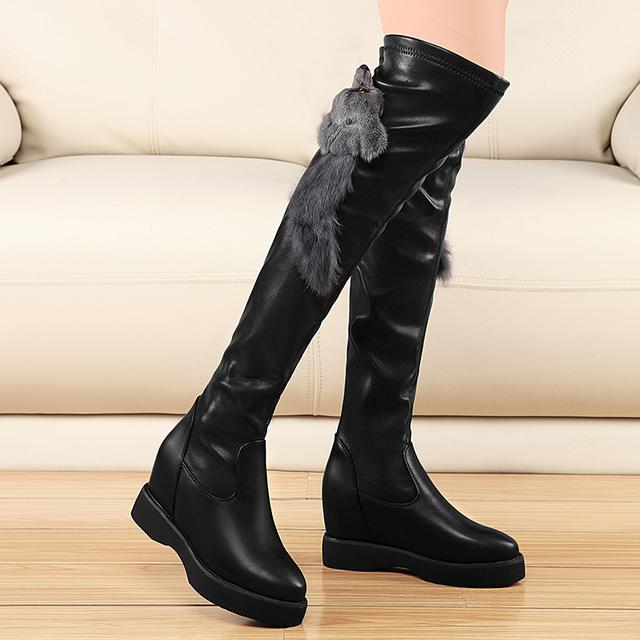 春款过膝长靴搭配,气质高级过膝长靴搭配