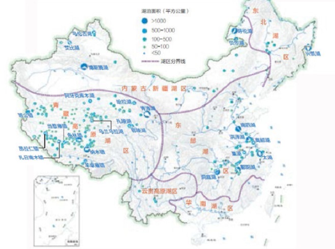 中国湖泊蓄水量排名前十的湖,湖泊类型外流湖