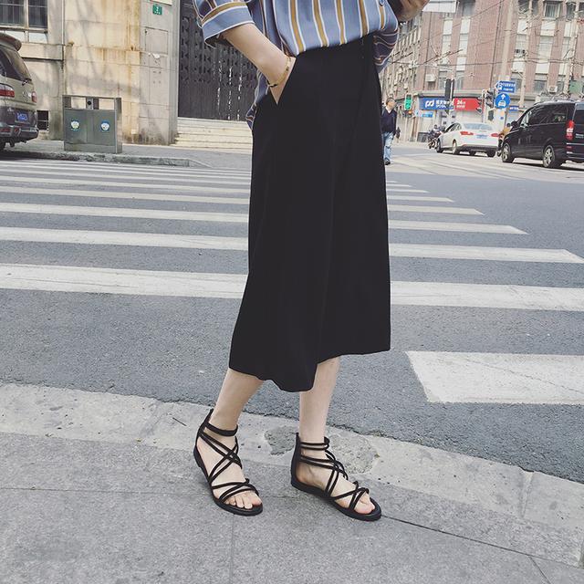 阔腿裤垂感雪纺,雪纺有坠感的阔腿裤夏天