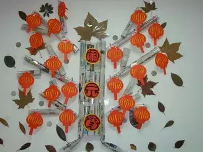 元宵节主题墙亲子作品,元宵节怎么装饰作品墙