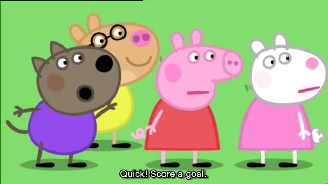 粉红小猪动画片英文版,小猪佩奇篮球动画片英文版