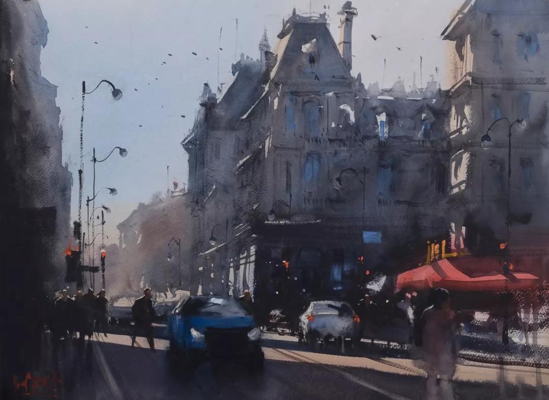 水彩大师阿尔瓦罗绘画作品,乌拉圭创意画家