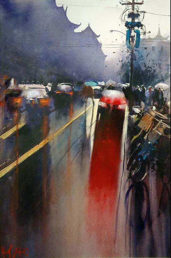 水彩大师阿尔瓦罗绘画作品,乌拉圭创意画家