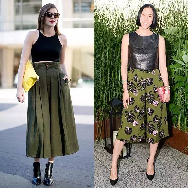 阔腿裤裙裤夏季搭配,时尚阔腿裤裙裤搭配