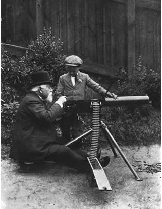 重型马克沁重机枪,一战缴获mg08马克沁重机枪老照片