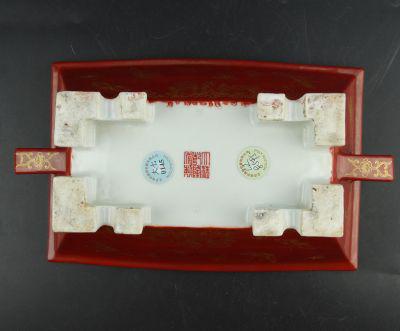 粉彩盘捡漏,50年代精品粉彩盘