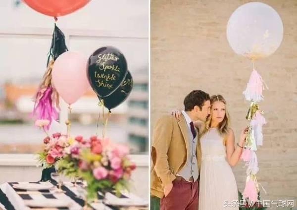 创意婚礼气球装饰,婚礼4个气球蝴蝶结的系法