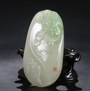 和田玉白玉俏色貔貅摆件,新疆和田玉羊脂白玉貔貅手镯