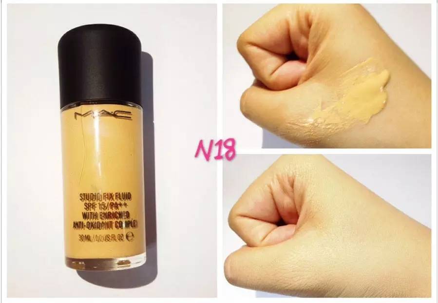 测评mac无瑕定制粉底液n12,mac定制无瑕粉底液n18和nc12测评