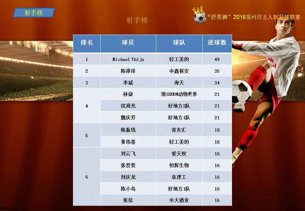 2017年泉州足球比赛,舒莱狮足球锦标赛