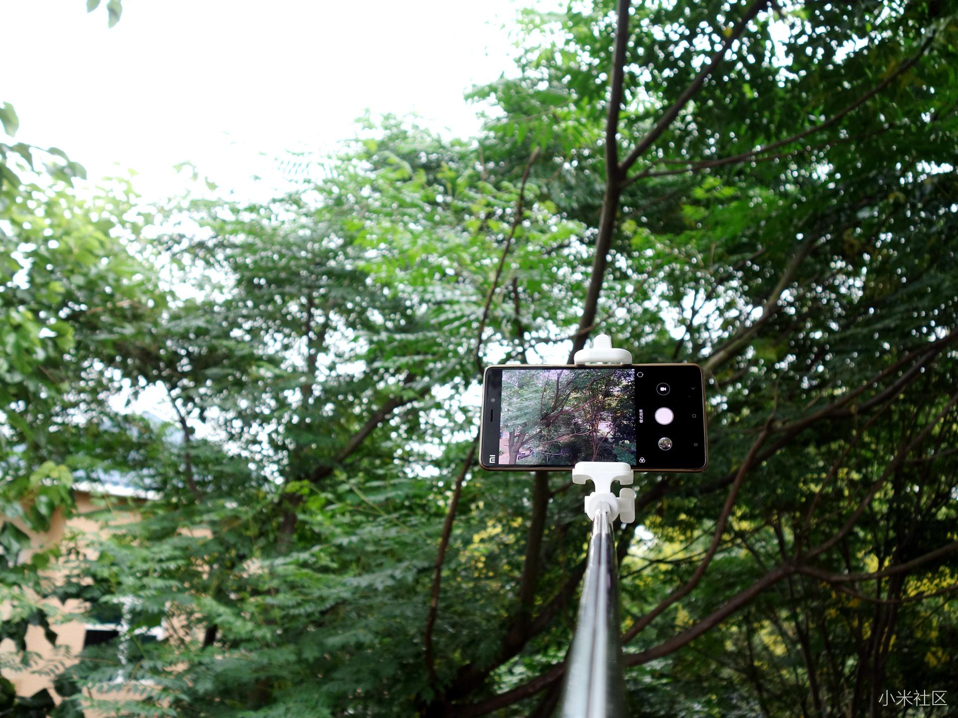 小米支架式自拍杆拍视频,小米自拍杆拍美照