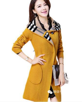 高品质复古英伦风毛呢外套女 (英伦雅痞风格毛呢中长外套)