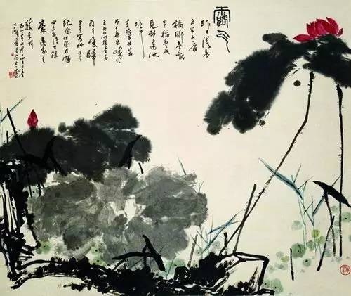 名家国画黄永玉先生的荷花,历代国画荷花作品图片及价格
