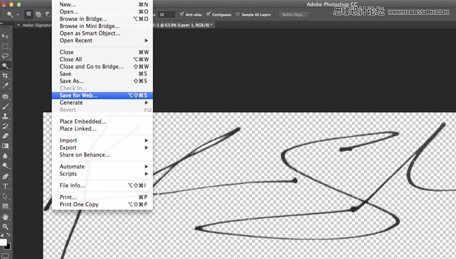 [99]Photoshop把手写字制作成个性的签名水印